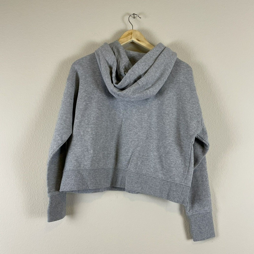 Calvin Klein Performance Hoodie Womens Size Small Cropped Light Wash Gray Hooded - Picture 9 of 12